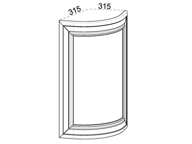 716x315x315mm iv. sarokajtó ÖREGCSERESZNYE