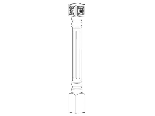 Támasztóláb 870x100x100mm ANTIKOLT KRÉM