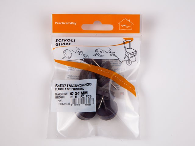 CSÚSZTATÓSZEG 24mm SZEGGEL 8db/Blister